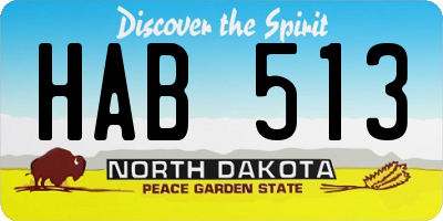 ND license plate HAB513