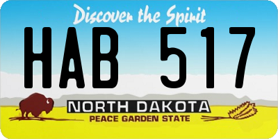 ND license plate HAB517