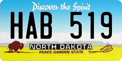 ND license plate HAB519