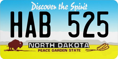 ND license plate HAB525