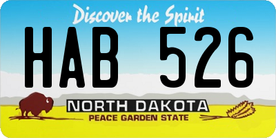 ND license plate HAB526