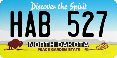 ND license plate HAB527