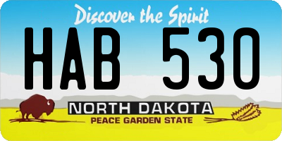 ND license plate HAB530