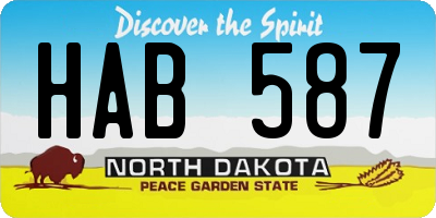 ND license plate HAB587