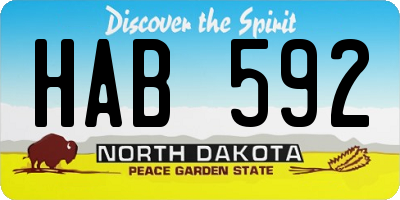 ND license plate HAB592