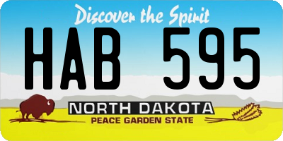 ND license plate HAB595