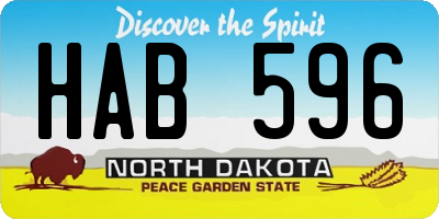 ND license plate HAB596