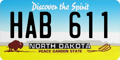 ND license plate HAB611