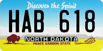 ND license plate HAB618