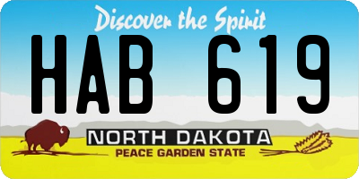 ND license plate HAB619