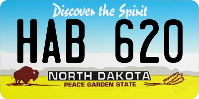 ND license plate HAB620