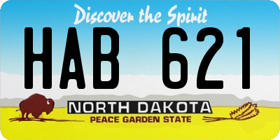 ND license plate HAB621