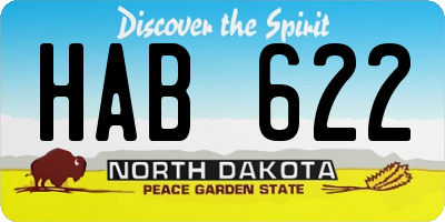 ND license plate HAB622