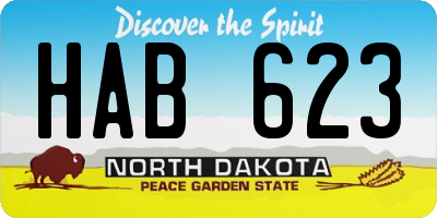 ND license plate HAB623