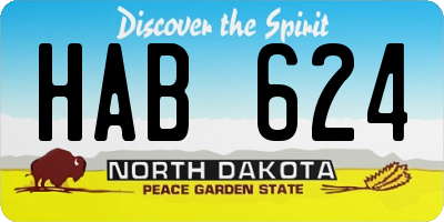 ND license plate HAB624