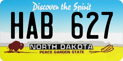 ND license plate HAB627