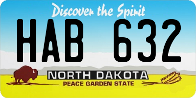ND license plate HAB632