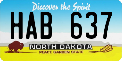 ND license plate HAB637