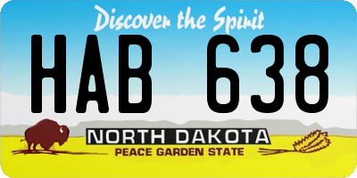 ND license plate HAB638