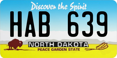 ND license plate HAB639