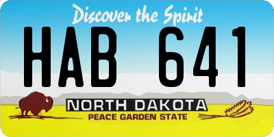 ND license plate HAB641
