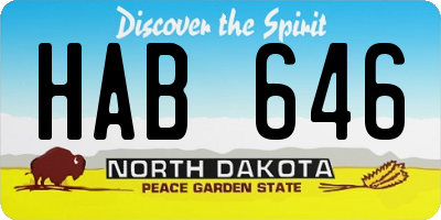 ND license plate HAB646