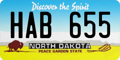 ND license plate HAB655