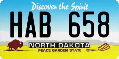 ND license plate HAB658