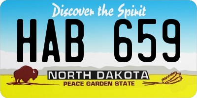 ND license plate HAB659