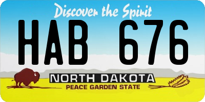 ND license plate HAB676