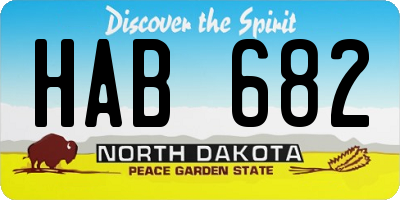 ND license plate HAB682