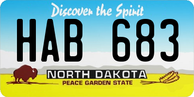 ND license plate HAB683