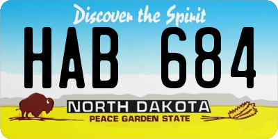 ND license plate HAB684