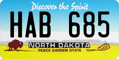 ND license plate HAB685