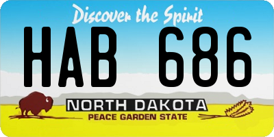 ND license plate HAB686