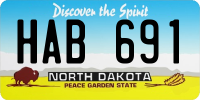 ND license plate HAB691