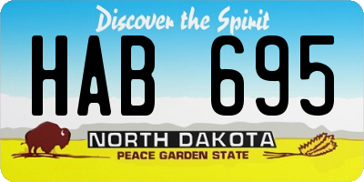 ND license plate HAB695