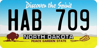 ND license plate HAB709