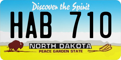 ND license plate HAB710