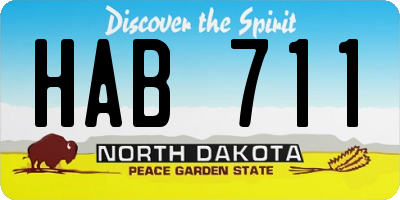 ND license plate HAB711