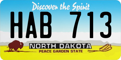 ND license plate HAB713