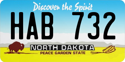 ND license plate HAB732