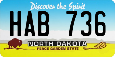 ND license plate HAB736