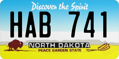 ND license plate HAB741