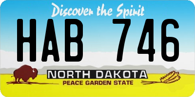 ND license plate HAB746