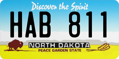 ND license plate HAB811