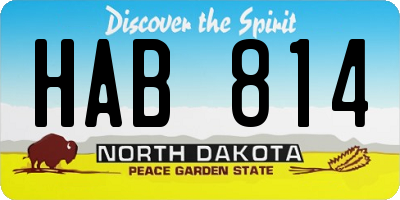 ND license plate HAB814