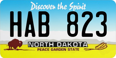 ND license plate HAB823