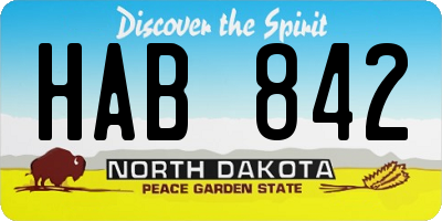 ND license plate HAB842