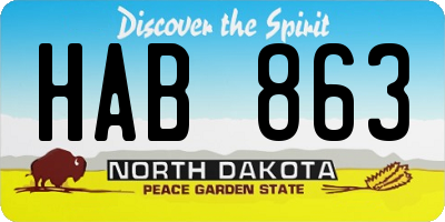 ND license plate HAB863